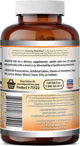 Amazing Formulas Ginger Root 4:1 1500 mg Per Serving | 200 Capsules Supplement | Non-GMO | Gluten Free | Made in USA in Kuwait