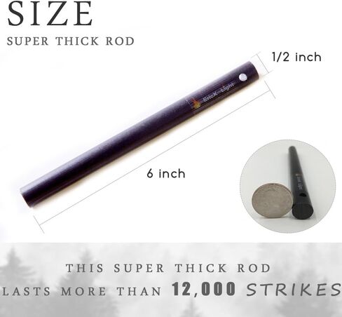 EricX Light 2 PCS Ferrocerium Rod Flint Fire Starter,DIY Your Own Survival Kit in Kuwait