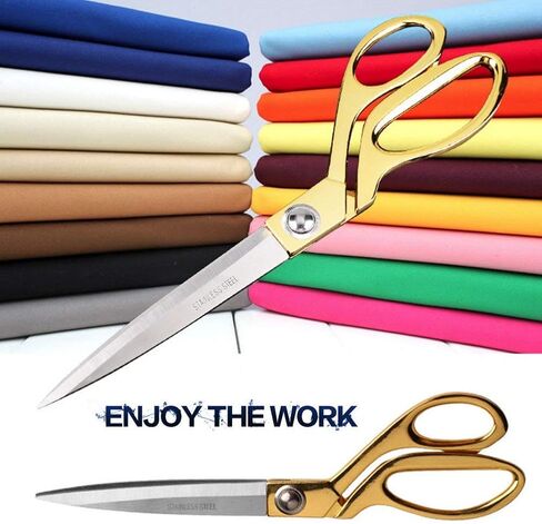 Jasni Liu Tailor Scissors Professional 10.5" Gold Stainless Steel Professional Shears Heavy Duty in Kuwait