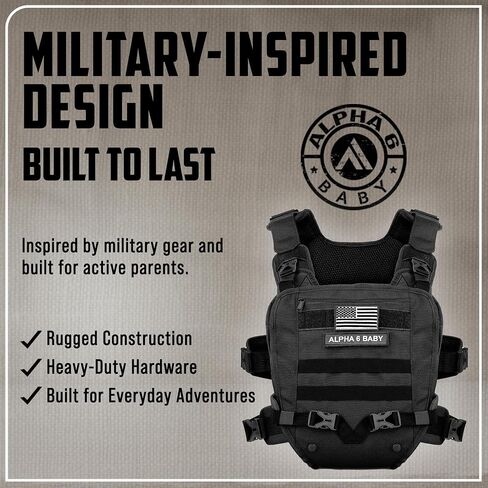 Front Facing Baby Carrier for Dad | Ergonomic Baby Carrier for Men | Infant to Toddler | Military Design Holder with Lumbar Support | Great for Hiking and Travel | MOLLE Compatible | Desert Khaki in Kuwait