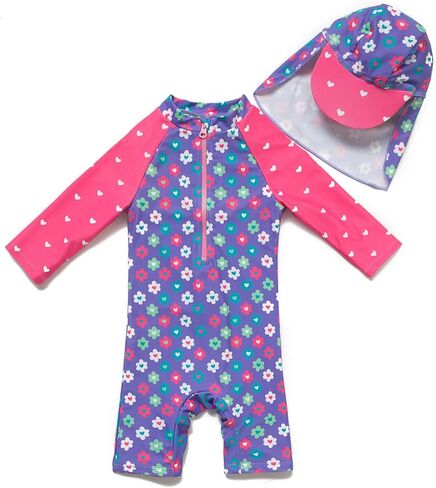 BONVERANO One Piece Swimsuit for Baby Girls UPF50+ Sun Protection Sunsuit in Kuwait