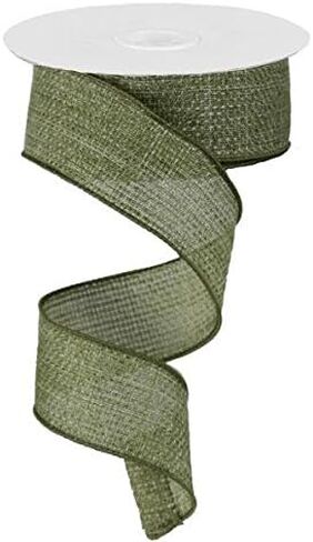Cross Royal Burlap Wired Edge Ribbon - 2.5" x 10 Yards (Orange) in Kuwait