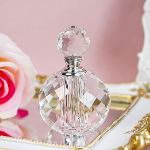 زجاجات عطر على طراز آرت ديكو من الزجاج الكريستالي من إتش آند دي، زجاجات عطر زجاجية فارغة قابلة لإعادة التعبئة سعة 2 مل in Kuwait
