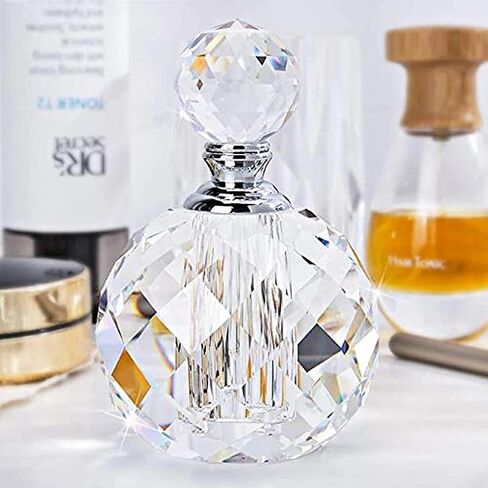 زجاجات عطر على طراز آرت ديكو من الزجاج الكريستالي من إتش آند دي، زجاجات عطر زجاجية فارغة قابلة لإعادة التعبئة سعة 2 مل in Kuwait