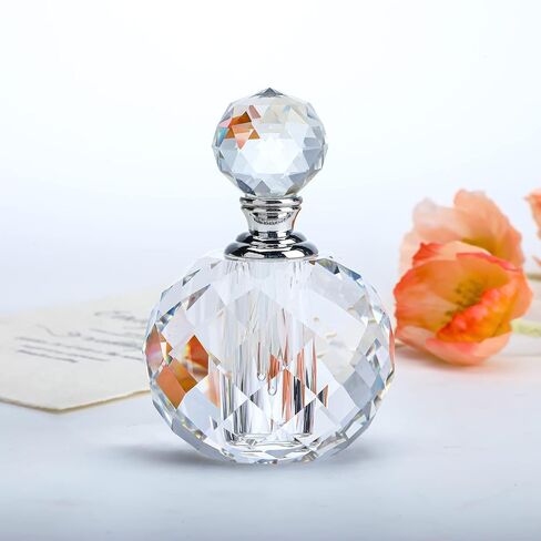 زجاجات عطر على طراز آرت ديكو من الزجاج الكريستالي من إتش آند دي، زجاجات عطر زجاجية فارغة قابلة لإعادة التعبئة سعة 2 مل in Kuwait