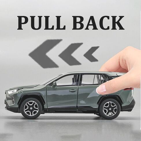Model Car 1/32 RAV4 Toy Car Alloy Diecast Collectible Model with Light and Sound Toy Vehicle for Boys Kids Toddler Gift White Car in Kuwait