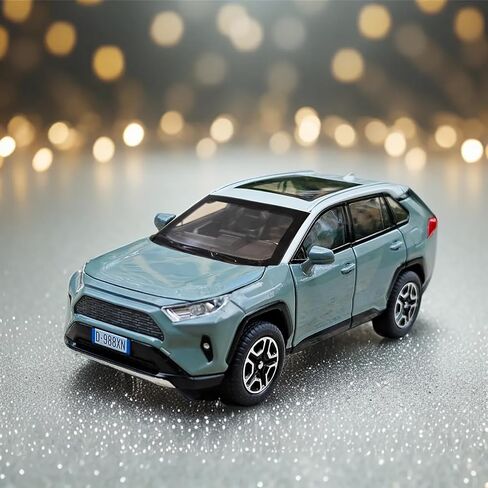 Model Car 1/32 RAV4 Toy Car Alloy Diecast Collectible Model with Light and Sound Toy Vehicle for Boys Kids Toddler Gift White Car in Kuwait
