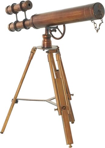 Deco 79 Metal Telescope, 17" x 11" x 18", Brass in Kuwait