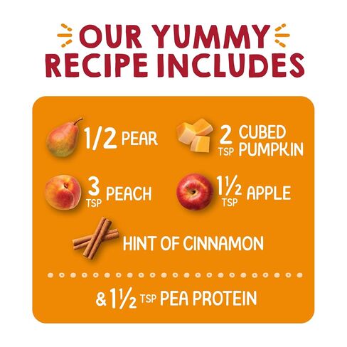 Happy Tot Organics Stage 4 Baby Food Pouches, Gluten Free, Vegan Snack, Fiber & Protein Fruit & Veggie Puree, Apples, Peaches, Pumpkin & Cinnamon, 4 Ounce (Pack of 1) in Kuwait