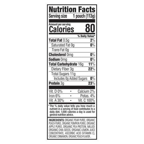 Happy Tot Organics Stage 4 Baby Food Pouches, Gluten Free, Vegan Snack, Fiber & Protein Fruit & Veggie Puree, Apples, Peaches, Pumpkin & Cinnamon, 4 Ounce (Pack of 1) in Kuwait