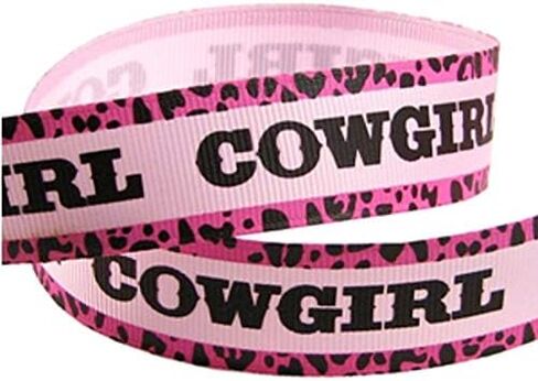 Q-YO 7/8" Grosgrain Fabric Ribbon Cowgirl/Horse Set for Gift Package Wrapping, Hair Bow Clip Accessory Making, Crafting, Wedding Decor...(5yd 7/8" Horse-White/Black) in Kuwait