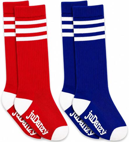 juDanzy 2 Pack of Baby, Toddler and Kids Knee High Tube Socks for Boys and Girls with Grips in Kuwait
