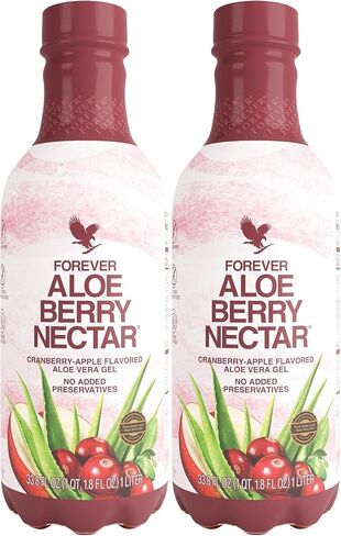Forever Aloe Berry Nectar Cranberry Juice 90.7% Aloe Vera Gel from Inner Aloe Vera Leaf, Vegan-Friendly, Vegetarian-Friendly, and Gluten-Free in Kuwait