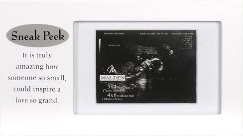 إطار Malden International Designs Sneak Peek Sonogram للأحداث، 4x6، أبيض in Kuwait