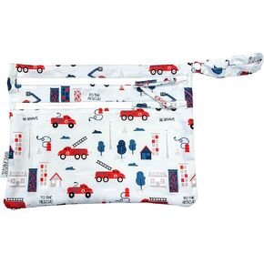 حقيبة BapronBaby Retro Airplanes الرطبة والجافة - مقاومة للماء وجيبين بسحاب - قابلة لإعادة الاستخدام لوقت الوجبات والحفاضات وعربة الأطفال والوجبات الخفيفة وملابس السباحة - يمكن غسلها في الغسالة - 11 بوصة × 9 بوصة in Kuwait