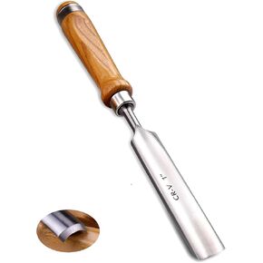 4-Pieces Woodworking Wood Chisel Set,CR-V Steel Sharp Curved Edge Gouge Firm Wood Handle Carpentry Gouge Tools in Kuwait