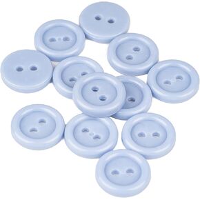 Mibo Buttons & Accessories 12pcs Solid Color Round Melamine Buttons with Rim - 2 Hole - 24L(15mm) - Pearl White in Kuwait