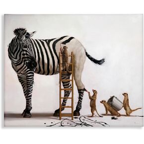 Stupell Industries Funny Dogs Playing Video Games Livingroom Pet Portrait, Designed by Lucia Heffernan Canvas Wall Art, Blue, 16x20 in Kuwait