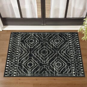 Wonnitar Moroccan Kitchen Runner Rugs, Non-Skid Washable Runner Rug 2x6, Bohemian Non-Shedding Soft Blue Hallway Runner, Geometric Low Pile Carpet Runner for Laundry Bath Entrance (Blue,2'x6') in Kuwait