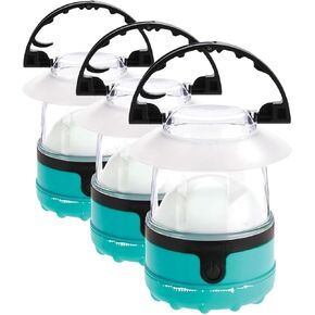 Dorcy 41-3019 4 LED Mini Lantern with Hanging Hooks and Batteries, Assorted Colors, clear (Pack of 3), Green in Kuwait