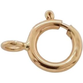 Italian 14K White or Yellow Gold Spring Ring Clasp Different Sizes,(4.5 mm White Gold) in Kuwait