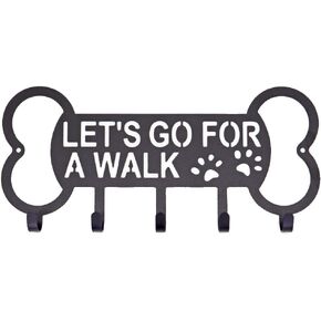 PET ARTIST Dog Leash Holder for Wall, Metal Dog Leash Hooks for Wall Decorative, Dog Leash Hanger Organizer Wall Mount with 5 Hooks, Dog Stuff Storage Organizer for Key Holder Dog Collar and Leash Set in Kuwait