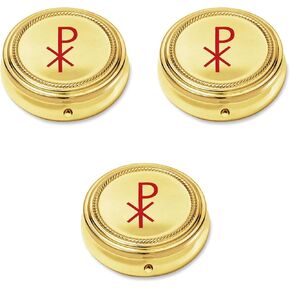 Chi Rho Pyx Gold Tone 2 1/4 Inches Traveling Church Supplies in Kuwait