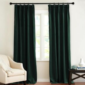 KGORGE Green Velvet Curtains 84 inches Super Soft Room Darkening Thermal Insulating Window Curtains & Drapes for Bedroom Living Room Backdrop Holiday Christmas Decor, Hunter Green, W 52 x L 84, 2 Pcs in Kuwait