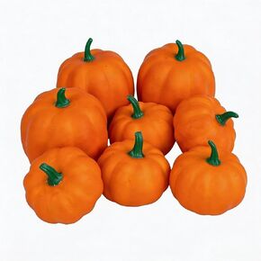 Orgrimmar 12PCS Realistic Artificial Pumpkins Lifelike Fake Pumpkins Table Fireplace Decor for Fall Harvest Wedding Halloween Thanksgiving (Black, 12) in Kuwait
