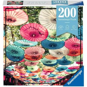 Ravensburger Puzzle Moment: Umbrellas - 200 Piece Jigsaw Puzzle for Kids & Adults | Unique, Perfect Interlock | Vibrant, Glare-Free Design | Made with FSC-Certified Wood | Quality Entertainment Time in Kuwait