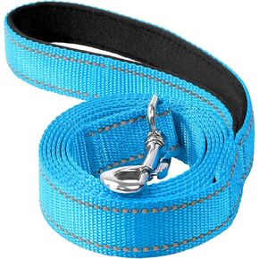 6FT Reflective Nylon Dog Leash with Soft Padded Handle for Walking, Running and Training, Supports Small Medium and Large Dogs (Turquoise, 3/4Inch Wide) in Kuwait