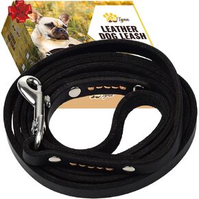 ADITYNA - Premium Leather Dog Leash - 6 ft, Heavy-Duty, Soft & Strong for Small/Medium Dogs - Perfect for Walking, Training, Hiking, and Running (Small: 6 ft x 1/2", Brown) in Kuwait