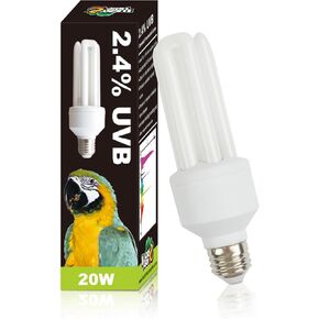 LUCKY HERP UVA UVB Light Bulb for Birds 2.4 UVB 20W Compact Flourescent Lamp for All Kinds Captive Birds in Kuwait
