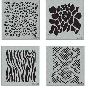 Houndstooth Stencil 5.75" x 6" - Attractive & Durable Quality Reusable Stencils for Painting - Create Stencil Crafts and Decor - Decor on Walls Fabric & Furniture Recyclable Art Craft - 5.75" x 6" in Kuwait