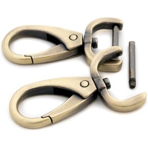 4 PCS Detachable Swivel Hooks Snap Hook, Heavy Duty Metal Push Gate Swivel Lobster Clasp Keychain Clip Purse Making Accessories (Silver,3/5") in Kuwait