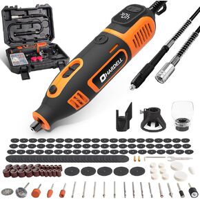 HARDELL Mini Cordless Rotary Tool, 5-Speed 3.7V Rotary Tool Kit with 61 Accessories, Fast Charging Multi-Purpose Power Tool for Sanding, Polishing, Drilling, Engraving, DIY Crafts (Light Pink) in Kuwait
