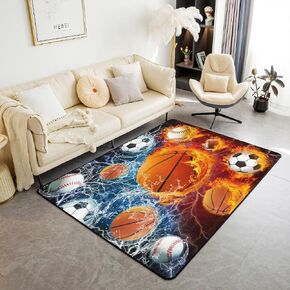 Rose Floral Living Room Rugs 6'6" x 4'11",Ombre Black Blue Area Rug for Girls Women Romantic Valentine's Day Gift,3D Print Flowers Carpet Non Slip,Blossom Petals Decorative Accent Rug Bedroom Decor in Kuwait