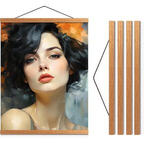 Magnetic Poster Hanger Frame 36" - Premium Quality Wood, Extra Strong Magnets, Quick & Easy Setup, Full Hanging Kit for Wall Art/Prints/Canvas/Photos/Pictures/Artwork/Scratch Map (36x24 36x48 36x40) in Kuwait