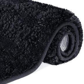 Lifewit Bathroom Runner Rug Bath Mat 59"x20" Non-Slip Soft Long Shower Rug Plush Microfiber Water Absorbent Carpet Thick Shaggy Luxury Floor Mats, Machine Washable, White in Kuwait
