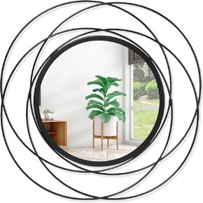 Gold Mirrors for Wall Sunburst Decor Art Mirror Bohemian Home Round Modern Metal Mirror for Bedroom Living Room Hallway Bathroom Balcony Farmhouse Entrance Small in Kuwait