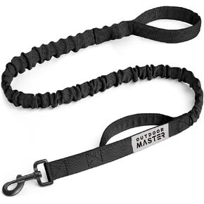 OutdoorMaster Bungee Dog Leash, Heavy Duty Dog Leash with Shock Absorption, 2 Padded Handles Training Leash, Improved Dog Safety and Comfort - Khaki Upgraded, 4 FT in Kuwait