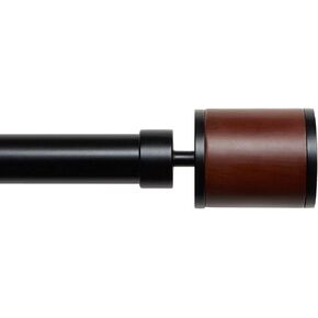 Exclusive Home Rimini 1" Window Curtain Rod and Finial Set, Matte Nickel, Adjustable 35"-66" in Kuwait