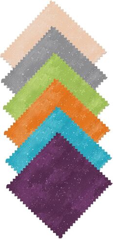 Connecting Threads Blender Collection 40 pcs Precut 100% Cotton Quilting Fabric Bundle 5" Charm Squares (Faux Tweed Tonals) in Kuwait