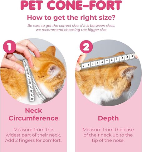 SunGrow Cat Cone Collar Soft Washable, Cat Recovery E Collar Sleep Cone After Surgery to Stop Licking, Pet Cone of Shame Alternatives, Scratch & Bite Proof Grooming Soft Cone for Easy Nail Cutting in Kuwait