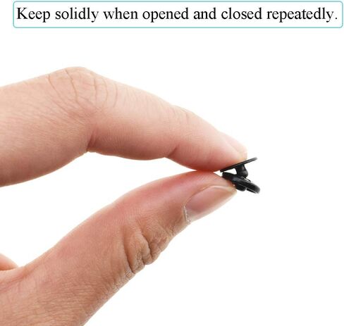 Hao Pro Sew on Snap Button 8,10mm Dia Press Stud Metal Fastener Stay Put Close Clip Tightly Smooth Touch for Sew Clothes DIY Craft Thick Cotton Black Silver 80pcs in Kuwait