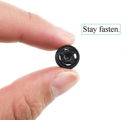 Hao Pro Sew on Snap Button 8,10mm Dia Press Stud Metal Fastener Stay Put Close Clip Tightly Smooth Touch for Sew Clothes DIY Craft Thick Cotton Black Silver 80pcs in Kuwait