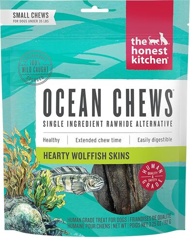 The Honest Kitchen Ocean Chews Crispy Cod Fish Skins Dog Treats, 5.5 Oz (Beams) in Kuwait
