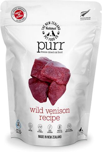 The New Zealand Natural Pet Food Co. Meow Wild Venison Freeze Dried Raw Cat Food, Mixer, or Topper, or Treat - High Protein, Natural, Limited Ingredient Recipe 9.9 oz in Kuwait