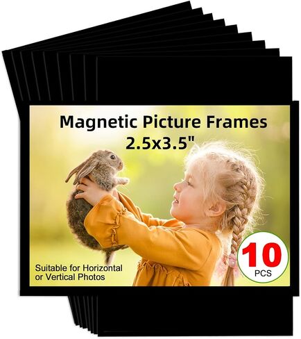 CHUNNIAO White Magnetic Picture Frame 4X4 for Refrigerator,12 Pieces Square Photo Magnets Sleeves for Fridge and Whiteboard,Locker in Kuwait