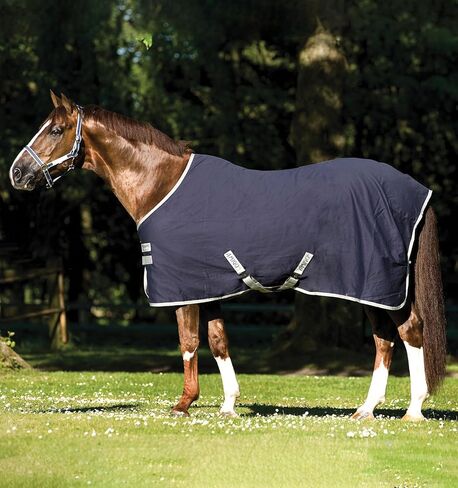 Horseware Ireland Amigo Stable Sheet X Sur Poly Navy/Silver 81_6'9" in Kuwait